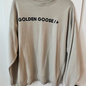Etsy Small business Golden Goose Tan Hoodie with Relaxed Fit and Long Sleeves